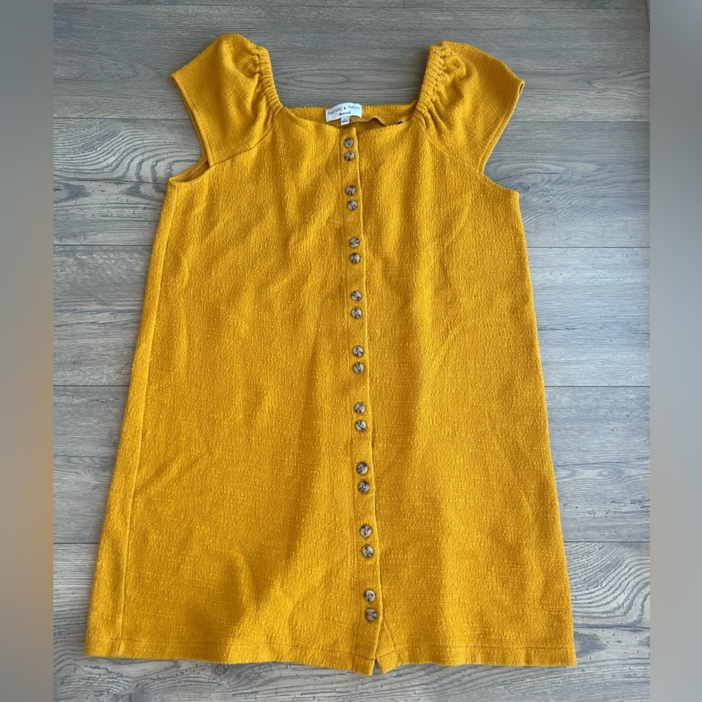 Madewell Mustard Button-Down Dress